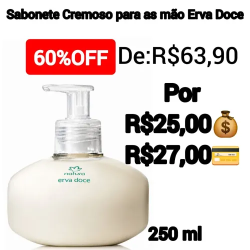 Sabonete para as mãos Erva Doce-Natura