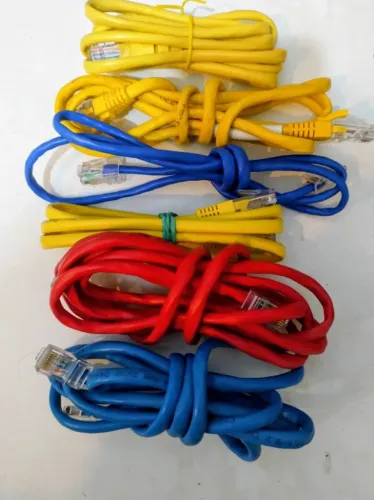 Kit Cabo de Rede Rj45 - Vários Tamanhos e Especificações - Cat5 - Novos e Usados