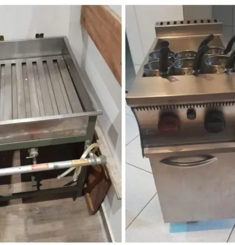 Corredor de massas e banho maria em inox