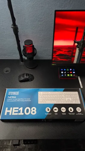 TECLADO Epomaker he108 Teclado perfeito para quem trabalha em home Office tri mode