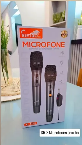 Kit 2 Microfones sem fio