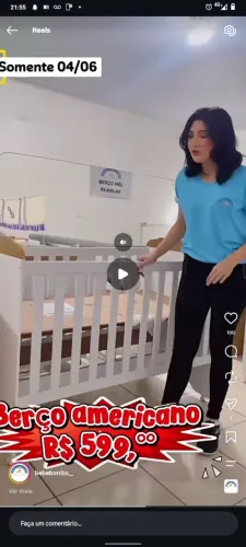 Berço americano vira cama