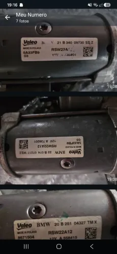 MOTORES DE PARTIDA VALEO ORIGINAIS BMW<br>