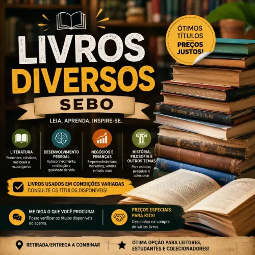 LIVROS DIVERSOS | SEBO | LITERATURA, NEGÓCIOS, HISTÓRIA E MUITO MAIS