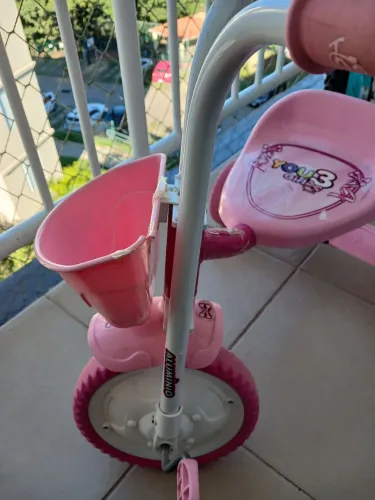 Triciclo Infantil Nathor Modelo You 3 Girl em Alumínio Rosa