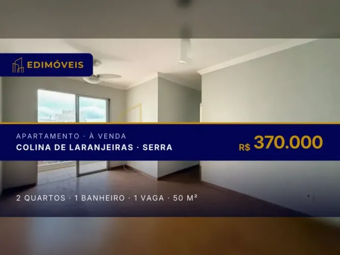 Apartamento 2 quartos na Colina de Laranjeiras, pronto para morar!