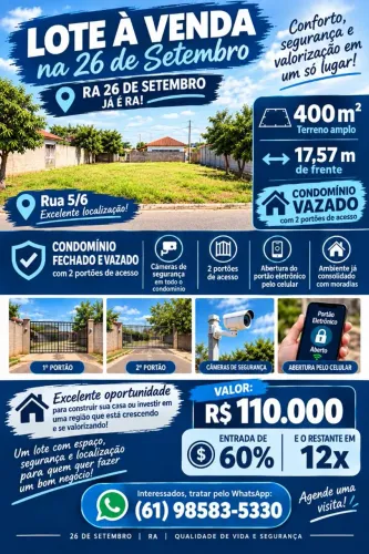 26 de Setembro Terreno de 400m