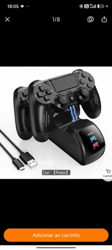 Carregador controles ps4 novo