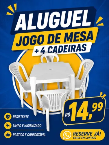 Locações mesas e cadeiras zona norte Sjc