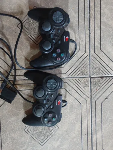 Par de Controles com Fio para PlayStation 2 (PS2) - Leadership Gamer<br>