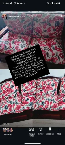 Conjunto de 2e3 lugares sofá de Gramado e 