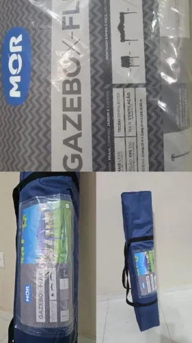 Tenda MOR 3,00 MT x 3,00 MT AZUL Reforçada