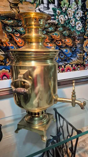 Samovar antigo bronze russo