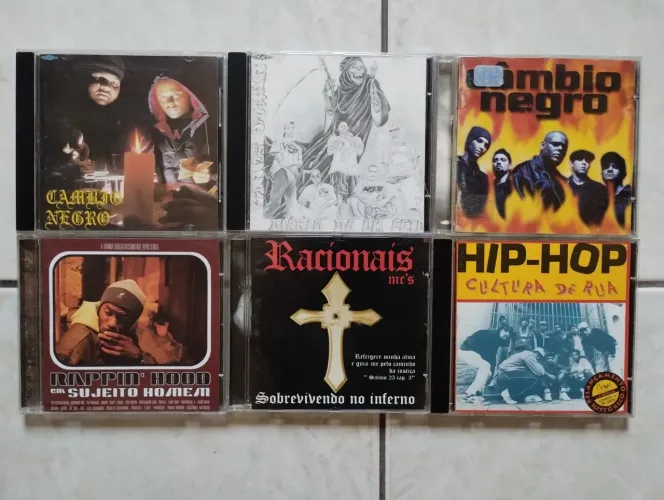 Lote Combo CDs Rap / Hip-Hop Nacional Racionais MCs Câmbio Negro Rappin Hood Thaíde DJ Hum