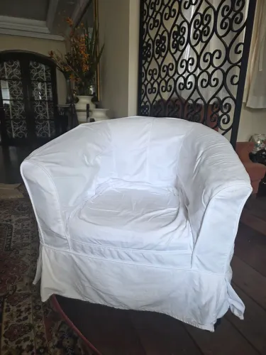 poltrona veludo com capa 