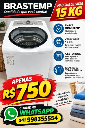 máquina Brastemp 15 kg branca 