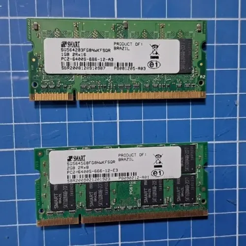 MEMÓRIAS DDR2 2GB+2GB 800MHZ SMART (USADA)