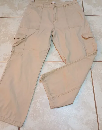 Calça cargo unissex bege Ink tamanho 46