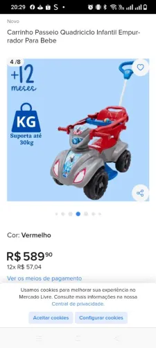 Quadriciclo de empurrar Para bebê