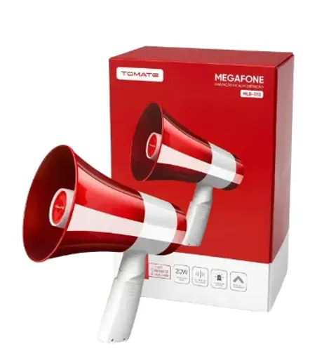Megafone Profissional Tomate com gravação de alta definição