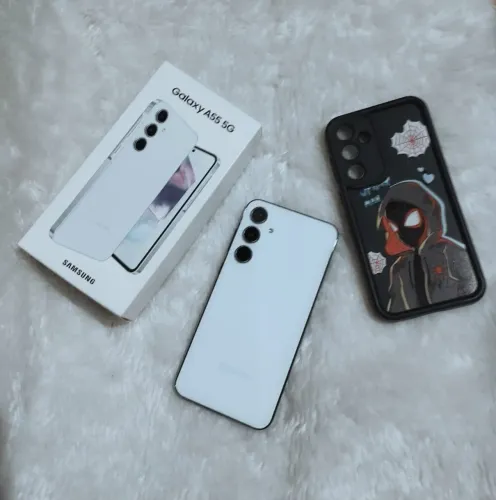 Galaxy A55 5G 128GB 8GB RAM - Completo na Caixa + Capinha