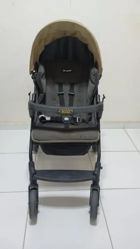 Carrinho de Bebê Burigotto Ecco Preto/cinza
