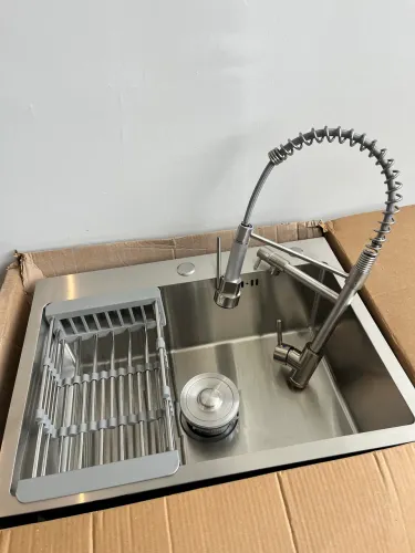 Torneira + cuba gourmet inox NOVA