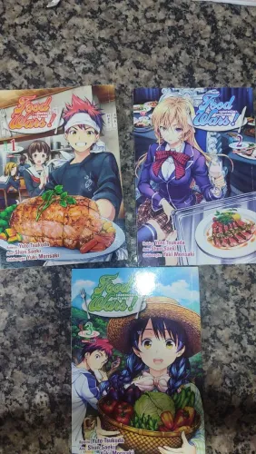 Mangás de Food Wars volumes 1, 2 e 3