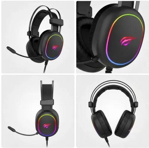 Headset Gamer Havit H2016d Drivers 50mm Rgb P3 e USB = NOVO LACRADO