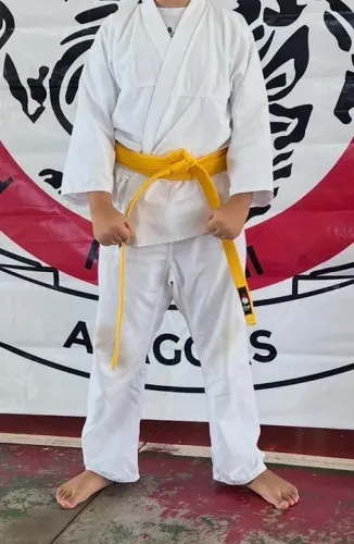 Kimono TAM 14 anos. Acompanha faixa branca