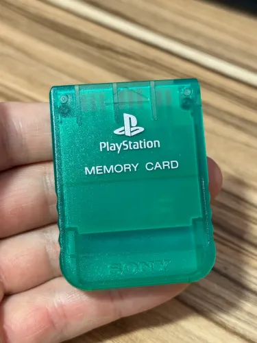 Memory Card Ps1 Original Translúcido Verde / Clear Green Sony Japan