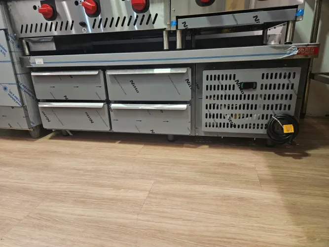 balcão refrigerado 4 gavetas de hamburgueria 