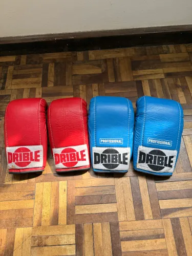 Par de luvas de boxe/bate-saco vintage Drible (1980/1990)