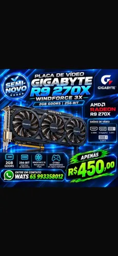 Placa de vídeo R9 270X 2GB