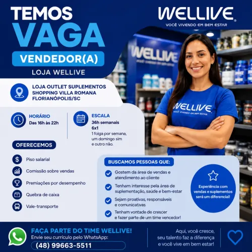 Vendedor(a) de loja de Suplementos