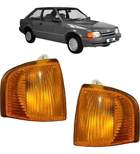 Par Lanterna Dianteira Escort 1987 A 1992 Pisca Ambar Âmbar