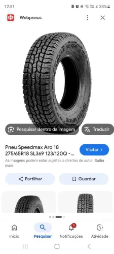 4 pneu speedmax 275 65 r18 novo rodou um mês só