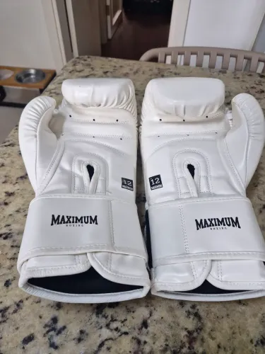 Luva Maximum New Classic White Boxe / Muay Thai / Kickboxing
