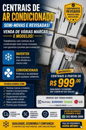 REFRIGERAÇÃO DE CENTRAIS SEMINOVAS