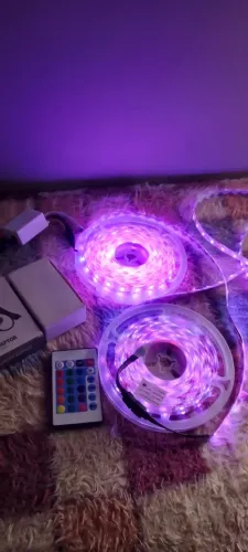 Fita led RGB + Controle e fonte