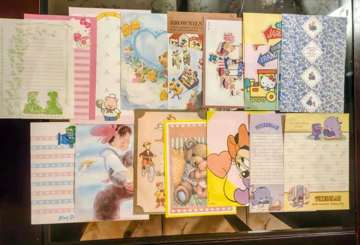 Lote 15 papéis de carta vintage