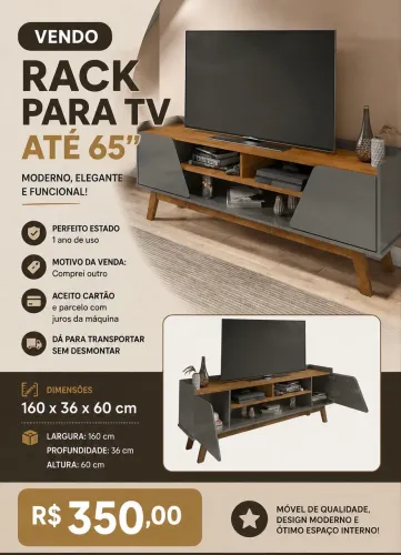 Rack para TV até 62 polegadas