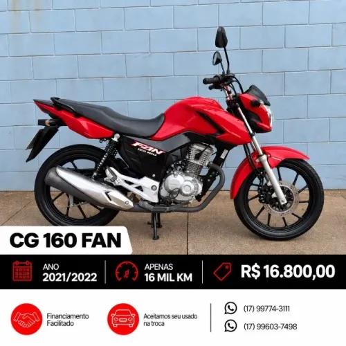 HONDA CG 160 FAN 2022 ( APENAS 16 MIL KM)!
