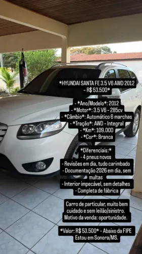 Hyundai Santa Fe GLS 3.5 V6 4X4 Tiptronic 2012
