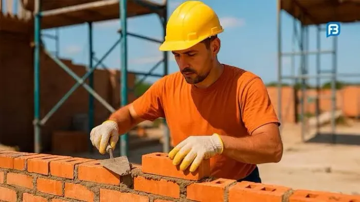 Pedreiro para infraestrutura e alvenaria