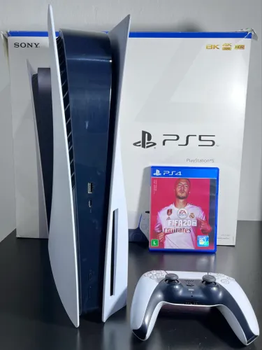 Ps5 Mídia Física + 1 Jogo Brinde + Caixa - 3 Meses Garantia