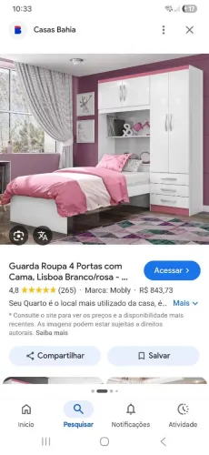 Vendo uma cama guarda roupa 