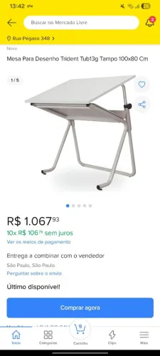 Prancha tubular para desenhista