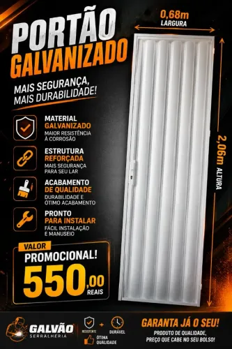 Porta galvanizado