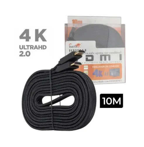 Cabo HDMi 10 Metros 4K Eletromex